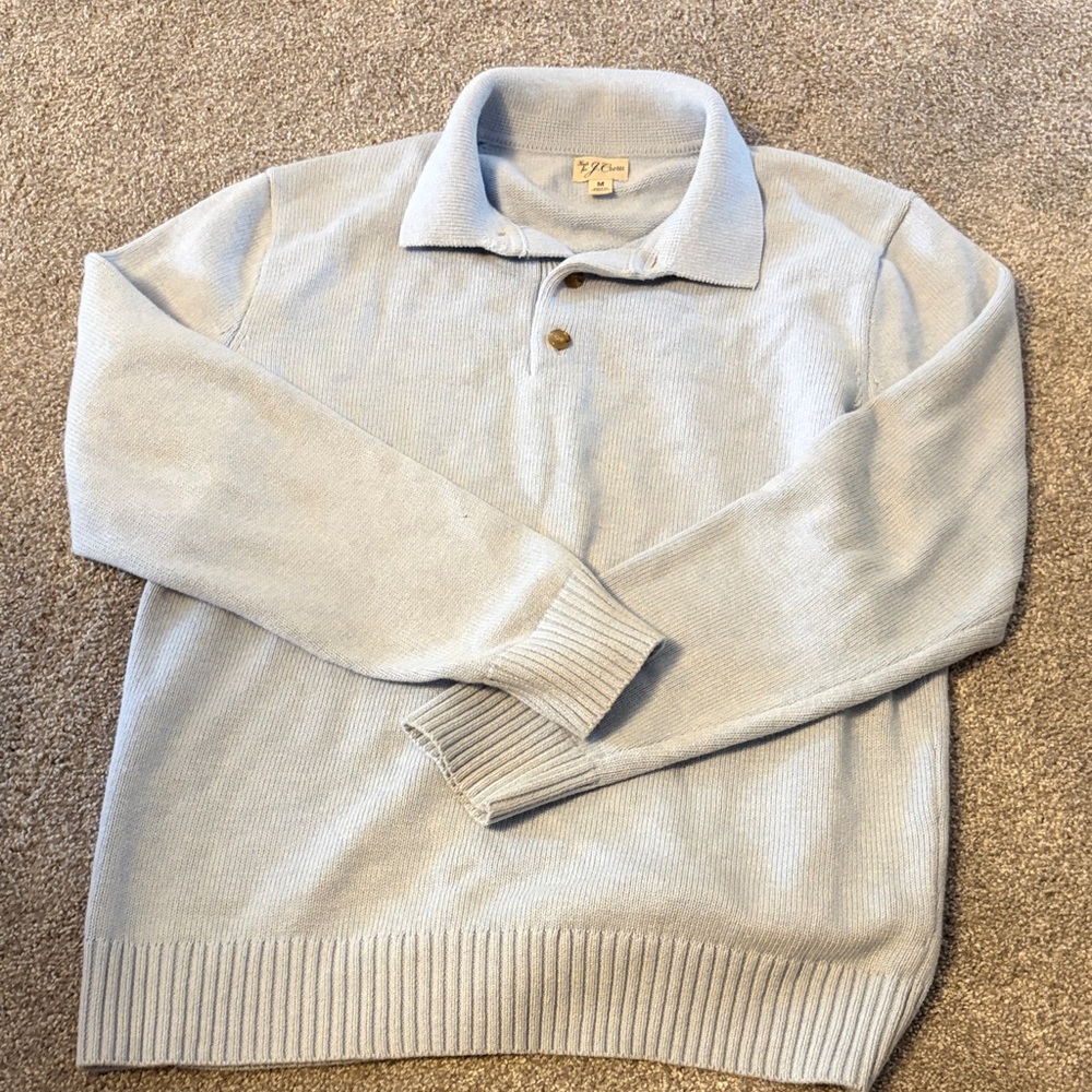 J Crew Knit Men's Light Blue Sweater